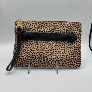 Aimee Kestenberg Spotted Tan Wristlet with Black Strap